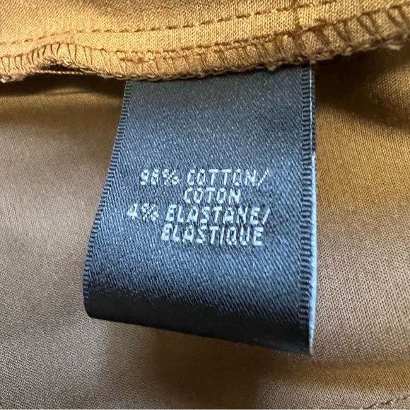 Lafayette 148 Mid Length Brown Cotton Cargo Straight Skirt Casual Party Size 12 - Picture 9 of 13